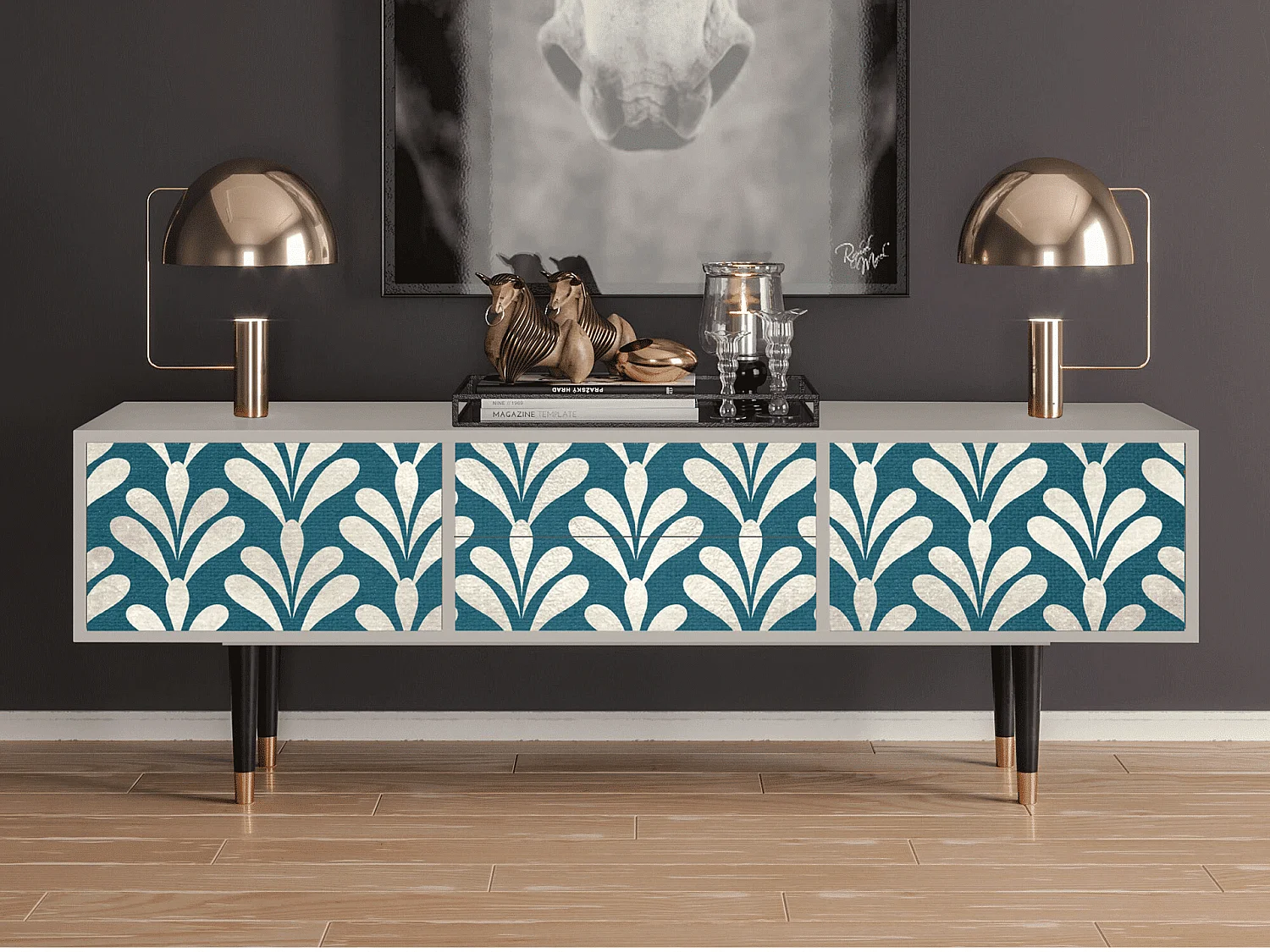 TV-Möbel - 170х59х48 cm - T4 - Milky Tears, Sand