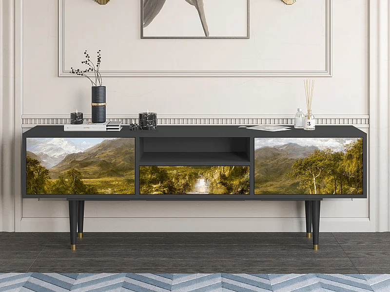 Mueble de TV - 170х59х41 cm - T6 - The Heart of the Andes , Antracite