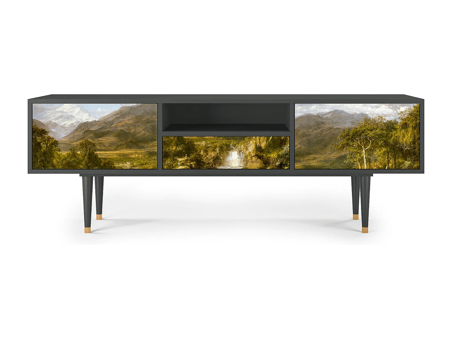 Mueble de TV - 170х59х41 cm - T6 - The Heart of the Andes , Antracite