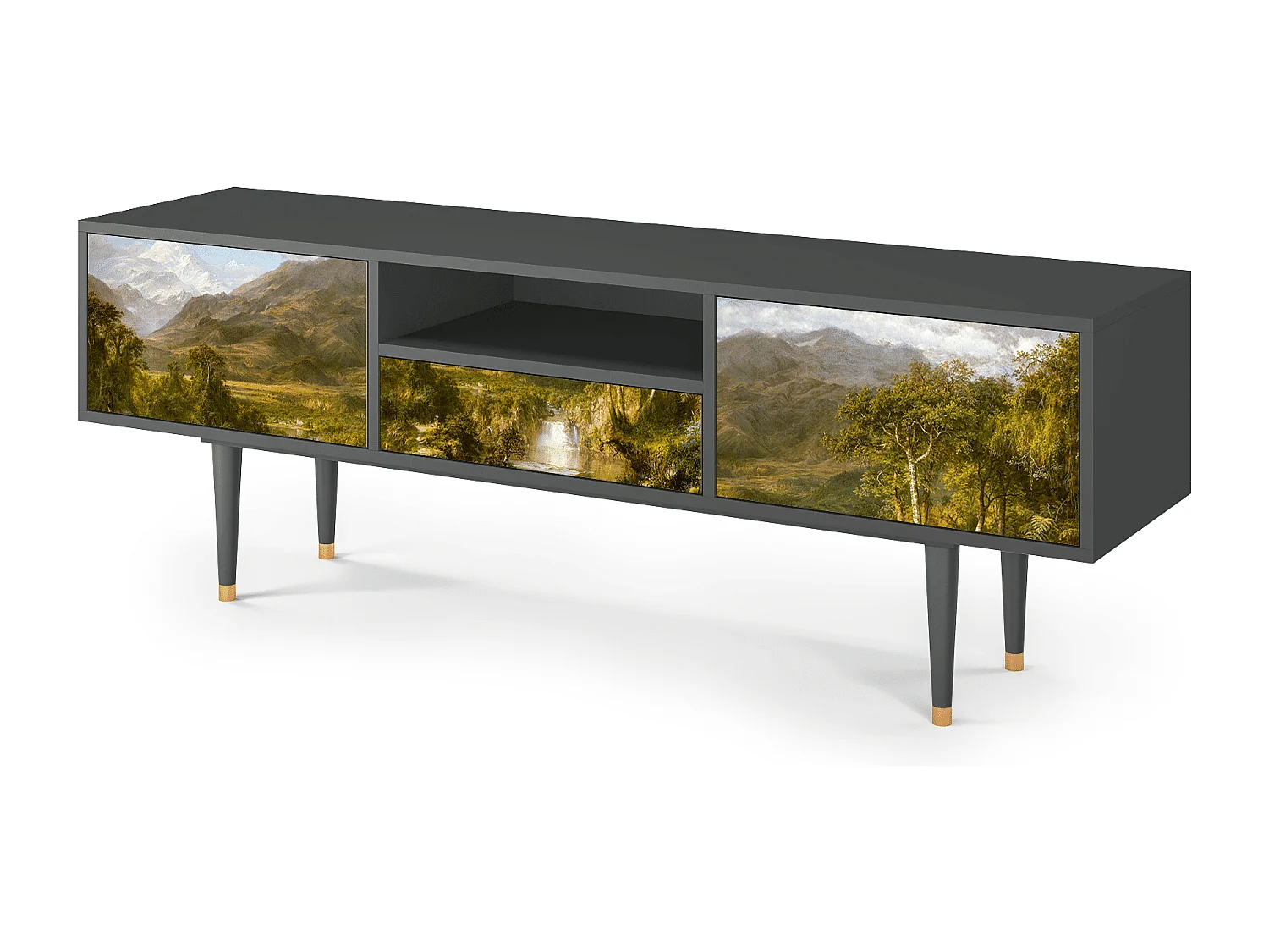 Mueble de TV - 170х59х41 cm - T6 - The Heart of the Andes , Antracite