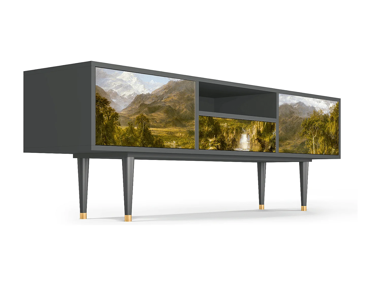 Mueble de TV - 170х59х41 cm - T6 - The Heart of the Andes , Antracite