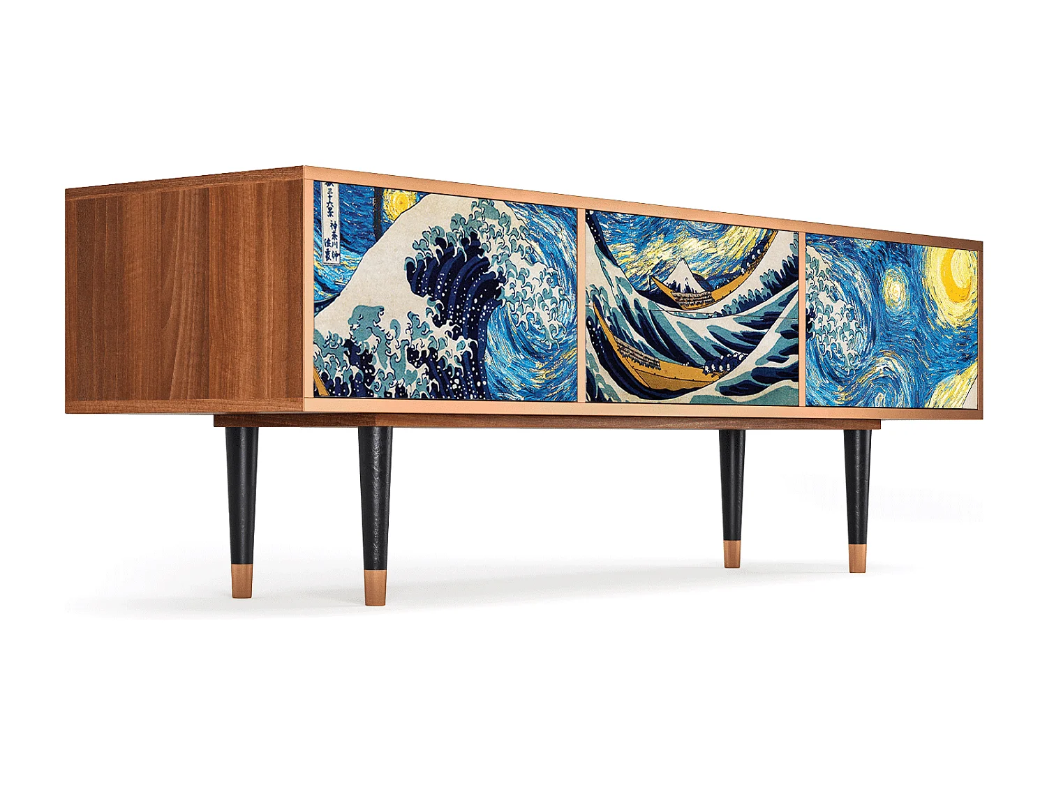 Mobile TV - 170х59х48 cm - T4 - Great Wave, Noce