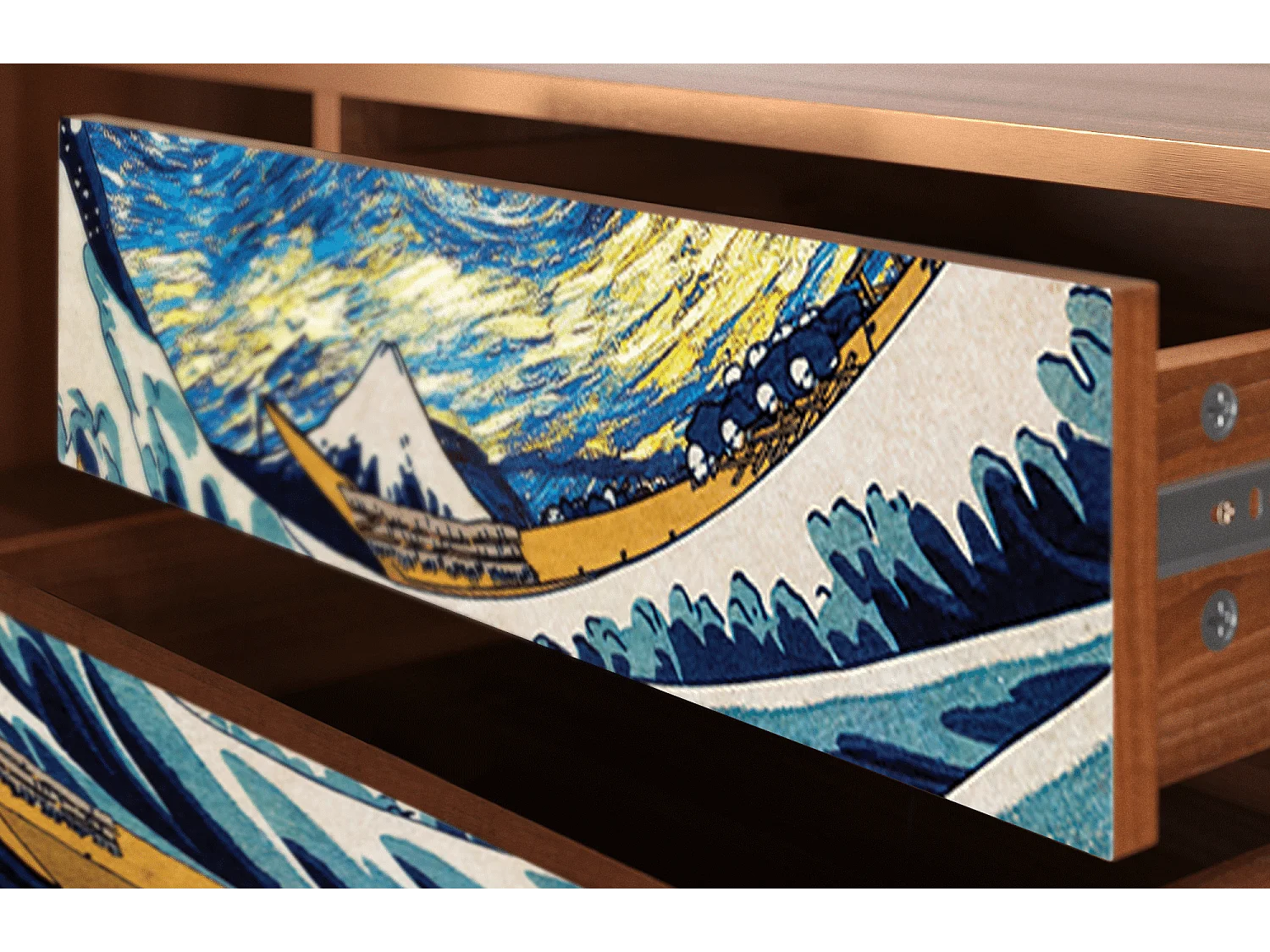 TV-Möbel - 170х59х48 cm - T4 - Great Wave, Walnuss