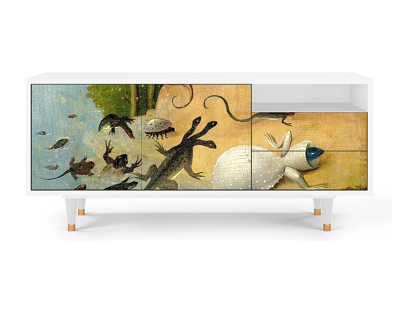 Meuble TV - 125х56х41 cm - T7 - The Garden by Bosch, Blanc