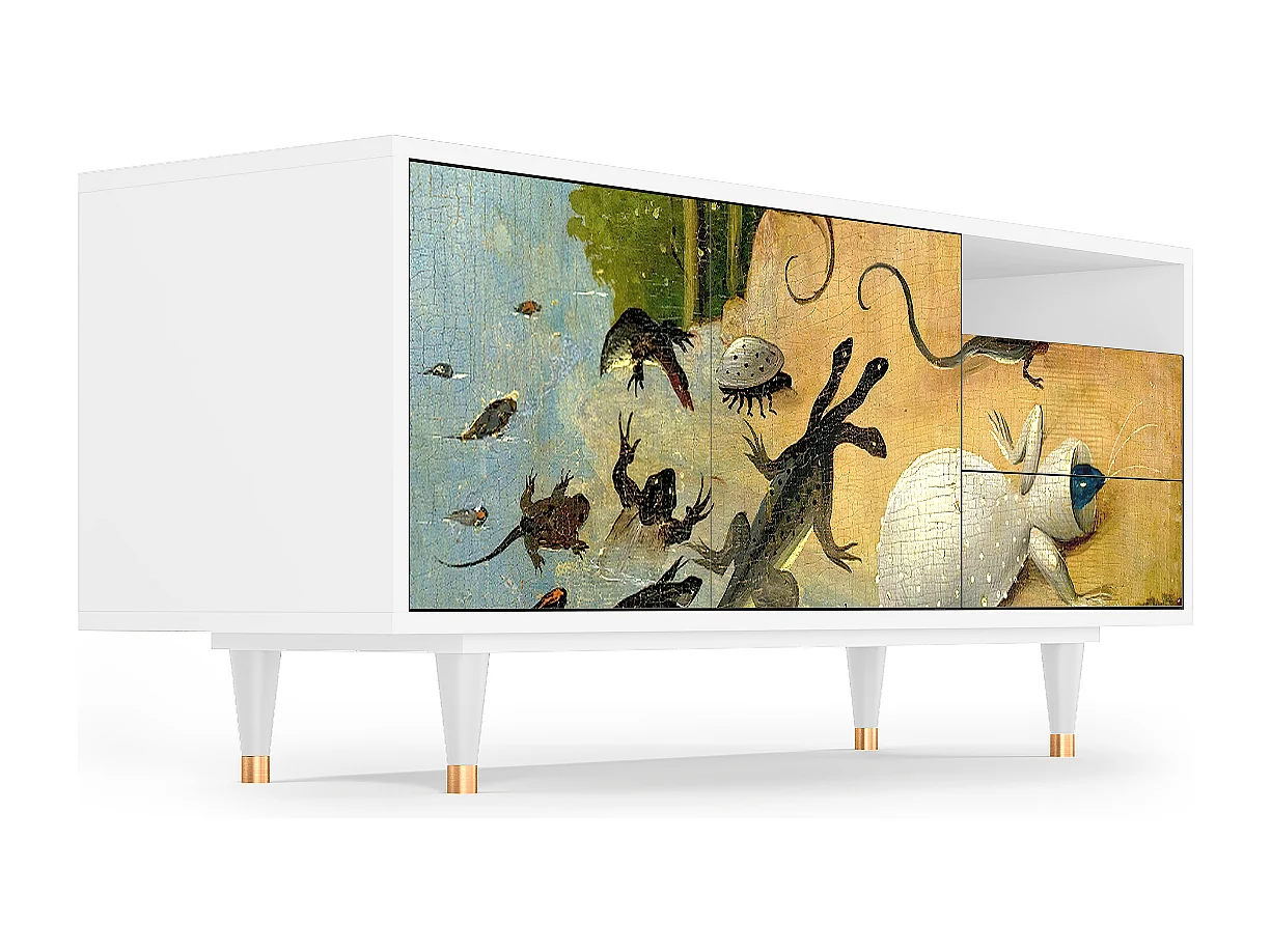 Szafka RTV - 125х56х41 cm - T7 - The Garden by Bosch, Biały