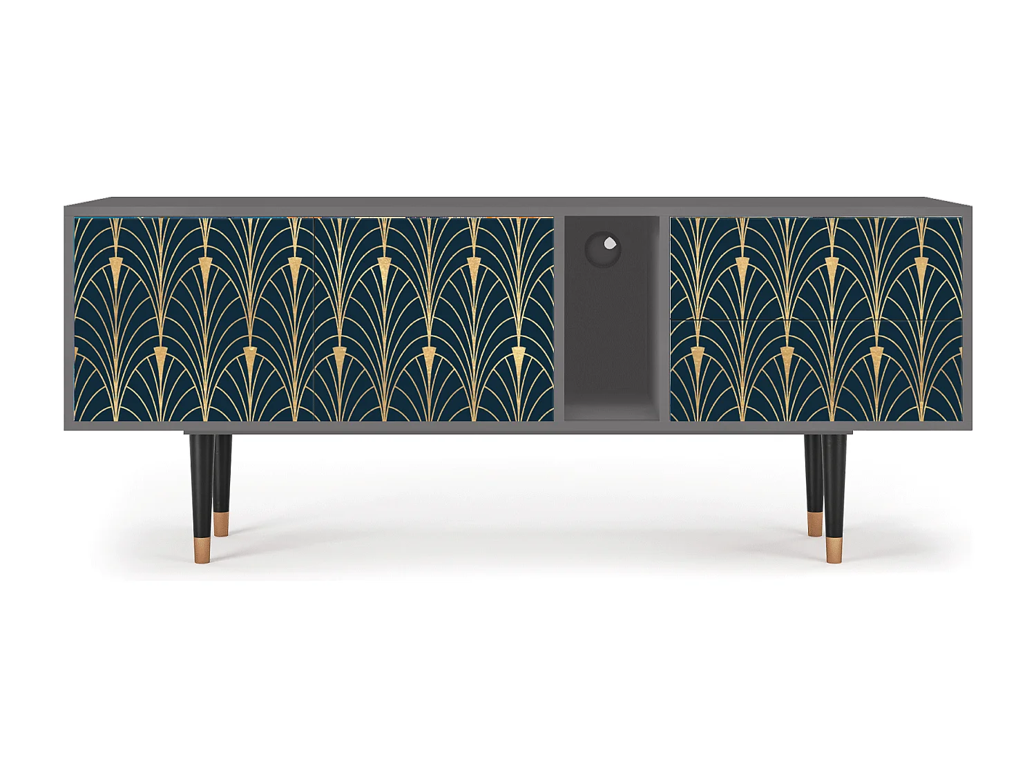 TV-meubel - 170х69х48 cm - T1 - Flower of the Nile, Grijs