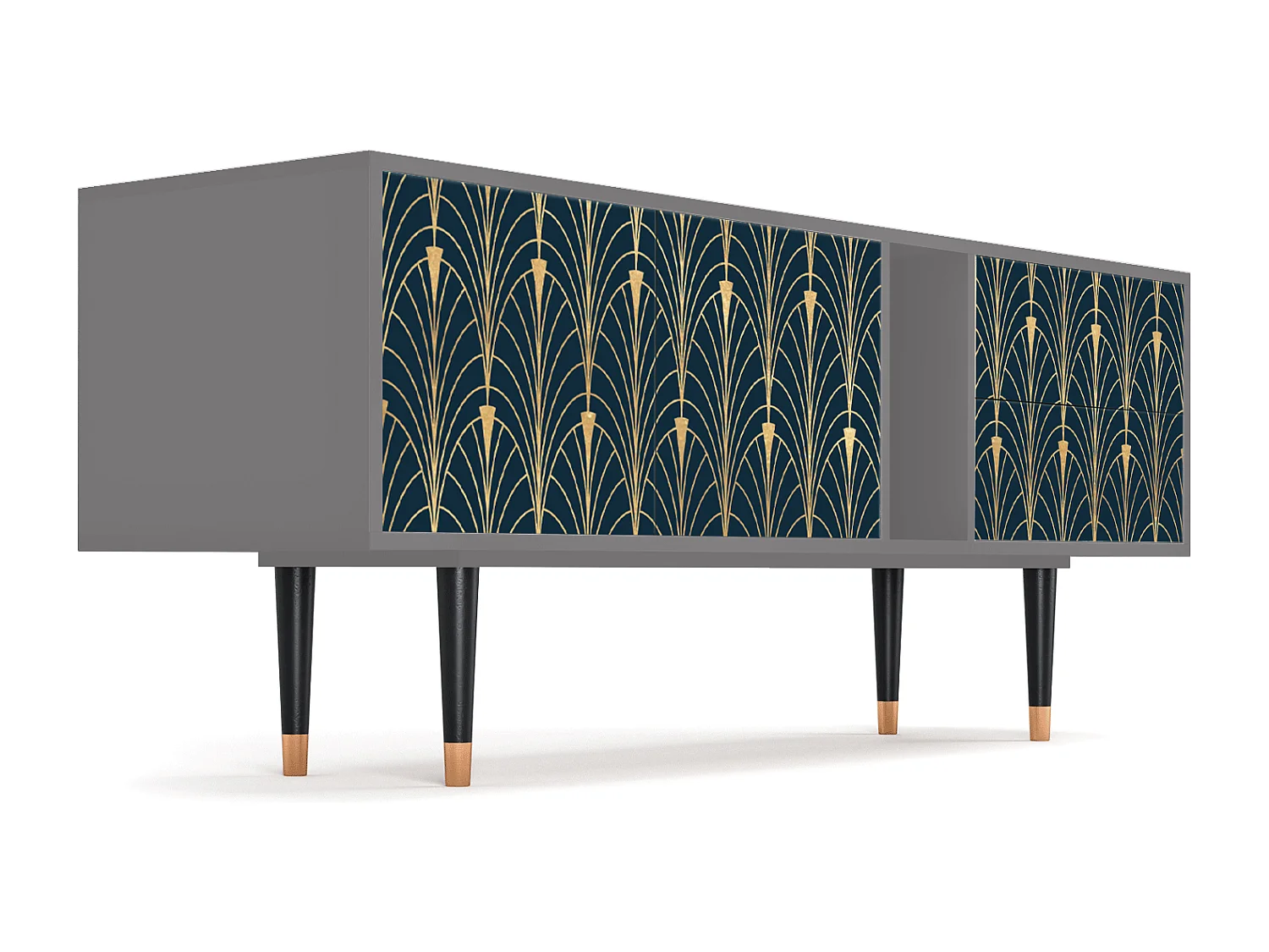 Meuble TV - 170х69х48 cm - T1 - Flower of the Nile, Gris