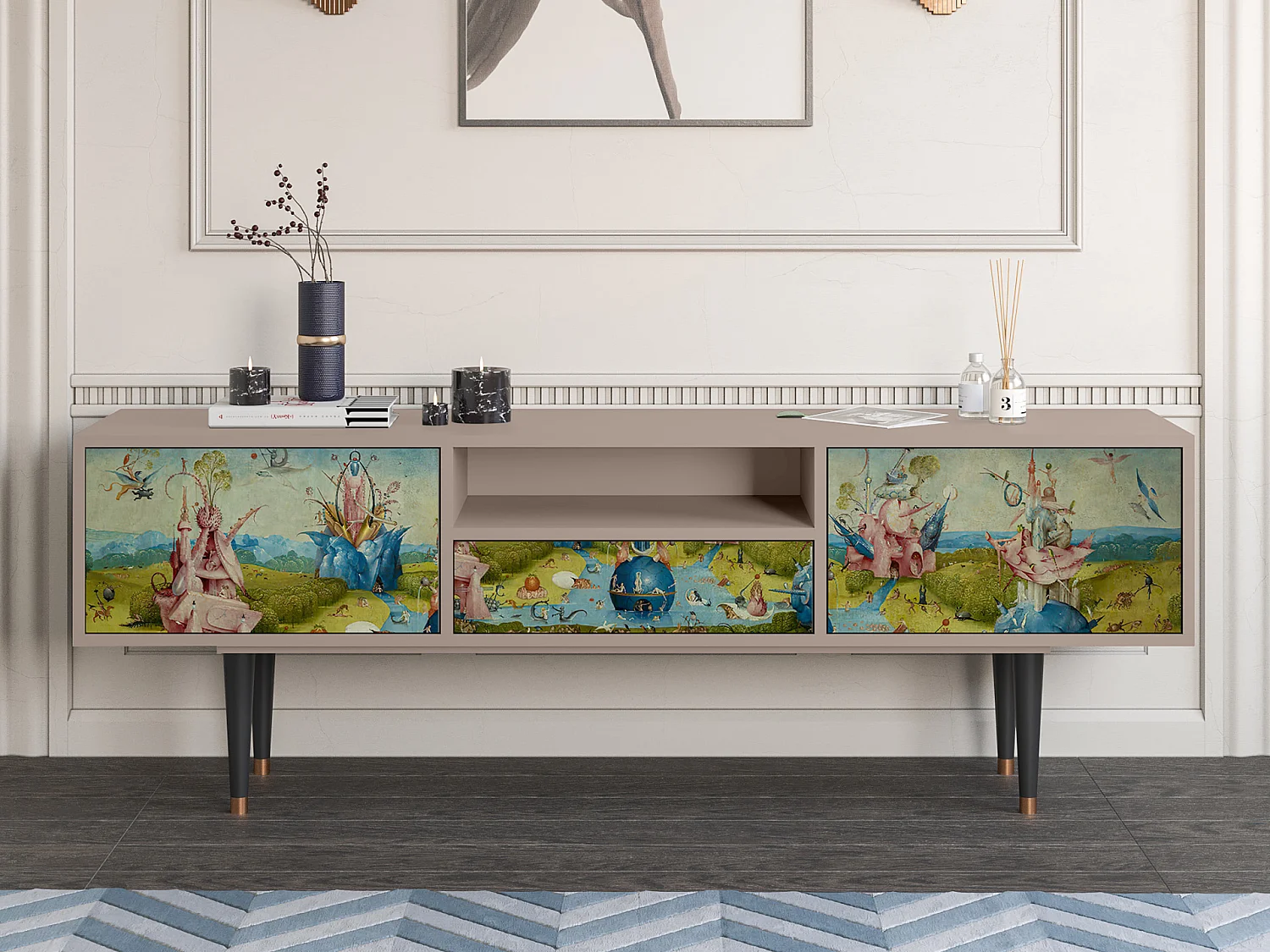 Meuble TV - 170х59х41 cm - T6 - The Garden 2 by Bosch, Latte