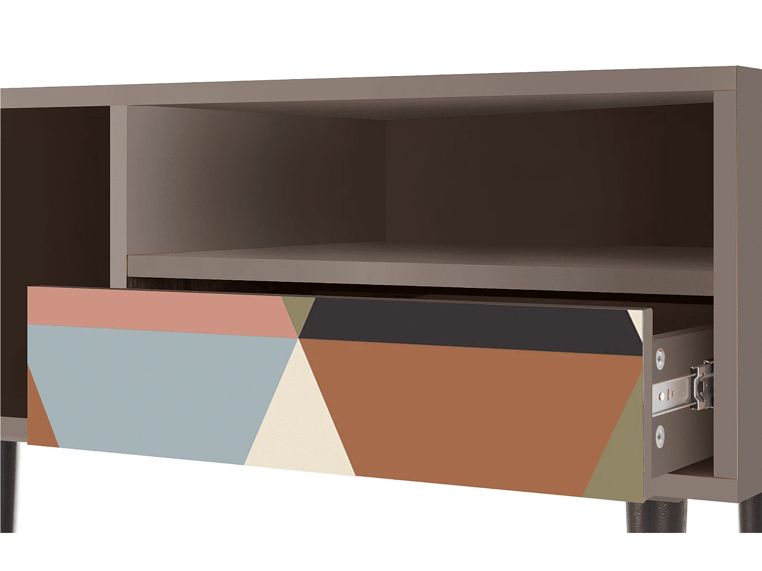 Mobile TV - 115х59х48 cm - T3 - Royal Triangles, Latte