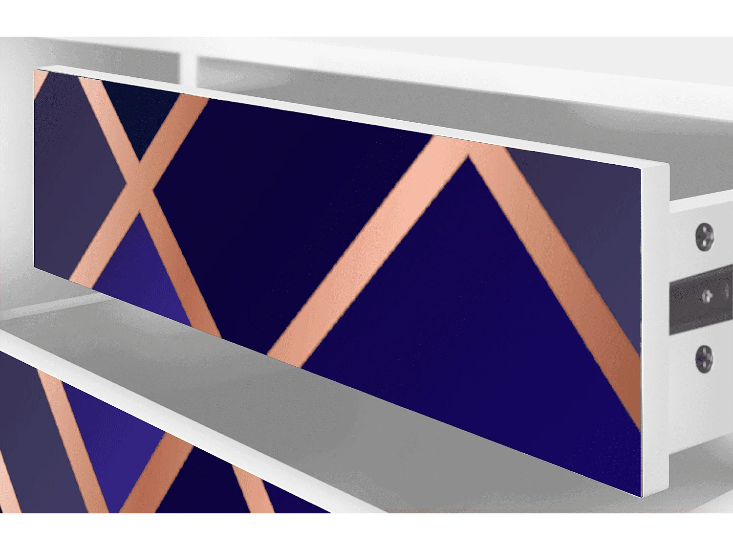 Mueble de TV - 170х59х48 cm - T4 - Aquamarine Getsby, Blanco