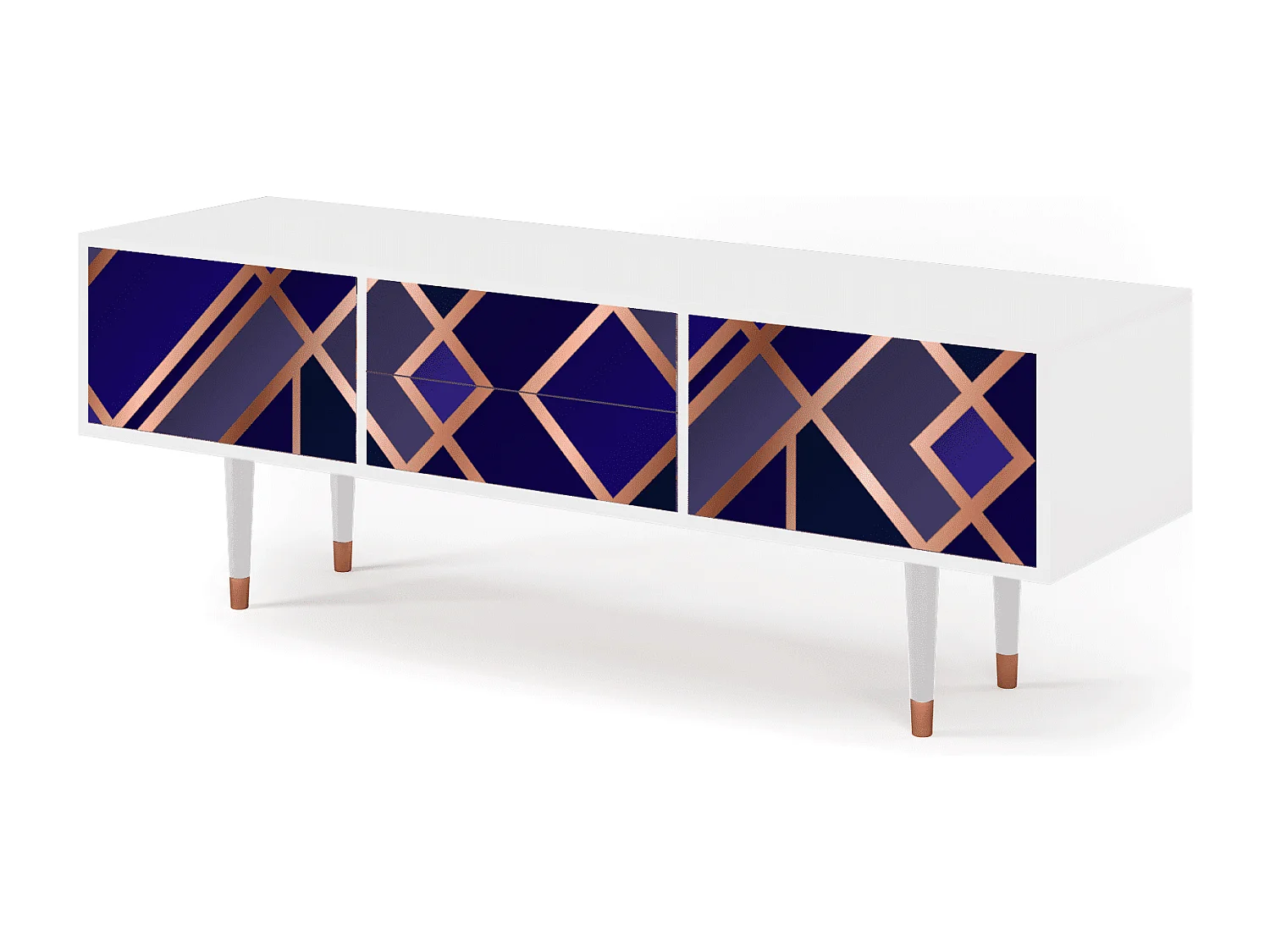 Meuble TV - 170х59х48 cm - T4 - Aquamarine Getsby, Blanc