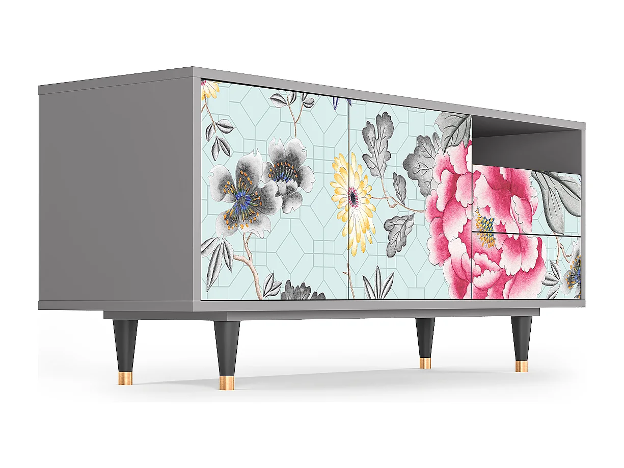 TV-meubel - 125х56х41 cm - T7 - Sky Garden, Grijs