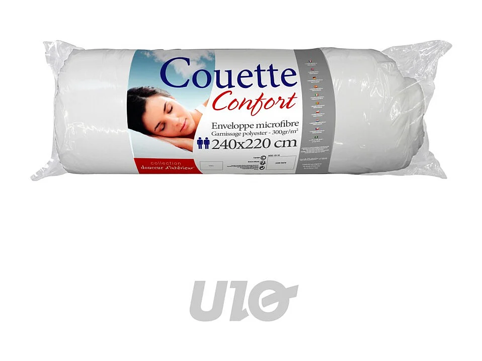 Piumone in microfibra "Confort" Bianco 220x240cm Poliestere