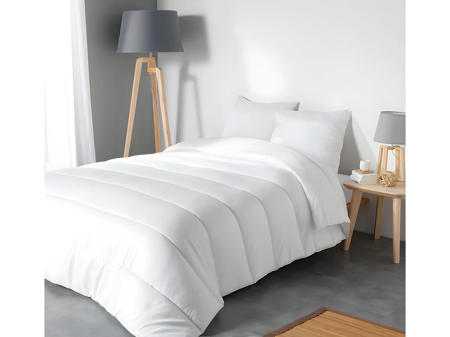 Couette blanche anti acariens 220 x 240 cm Premium