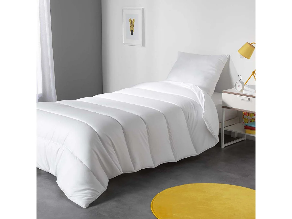 Couette Microfibre "Confort" 140x200cm Blanc