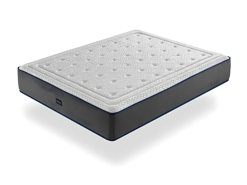 Matelas 135X200 OLYMPO SPRING, Epaisseur 30 CM, Moussee a memoire, ressorts, ergonomique et respirant. Fermeté 3/5 Moyenne