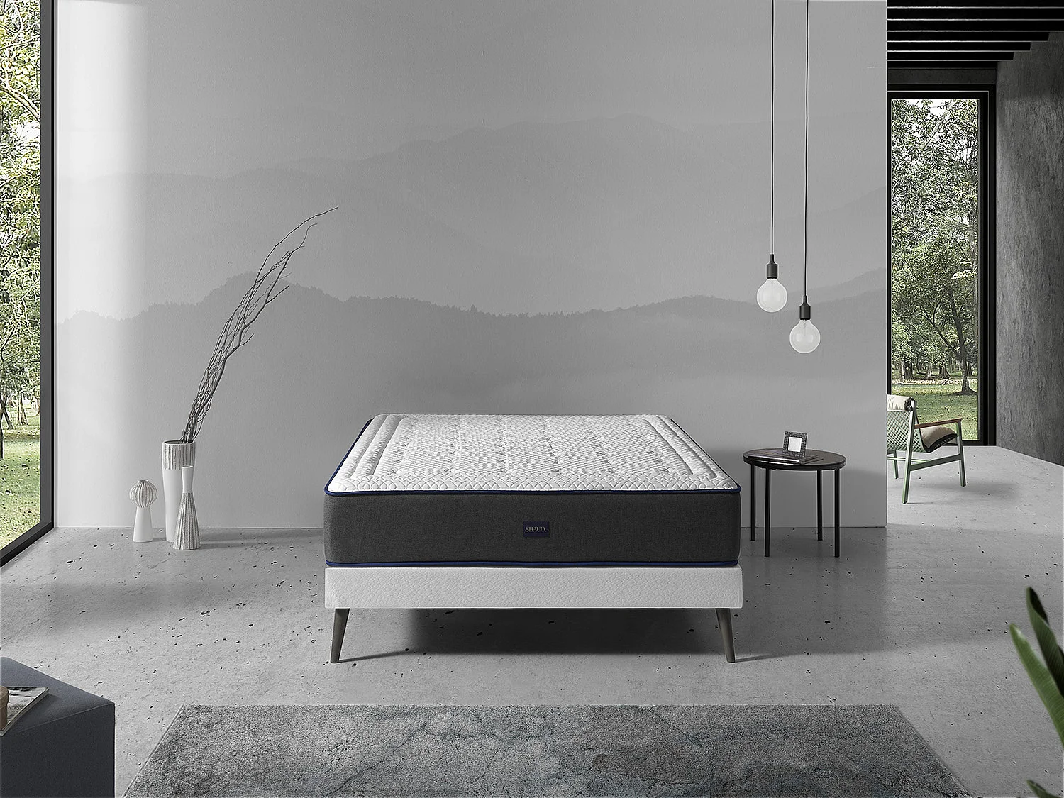 Matelas 140X190 OLYMPO, Epaisseur 30 CM, Moussee a memoire, ergonomique et respirant. Fermeté 3/5 Moyenne