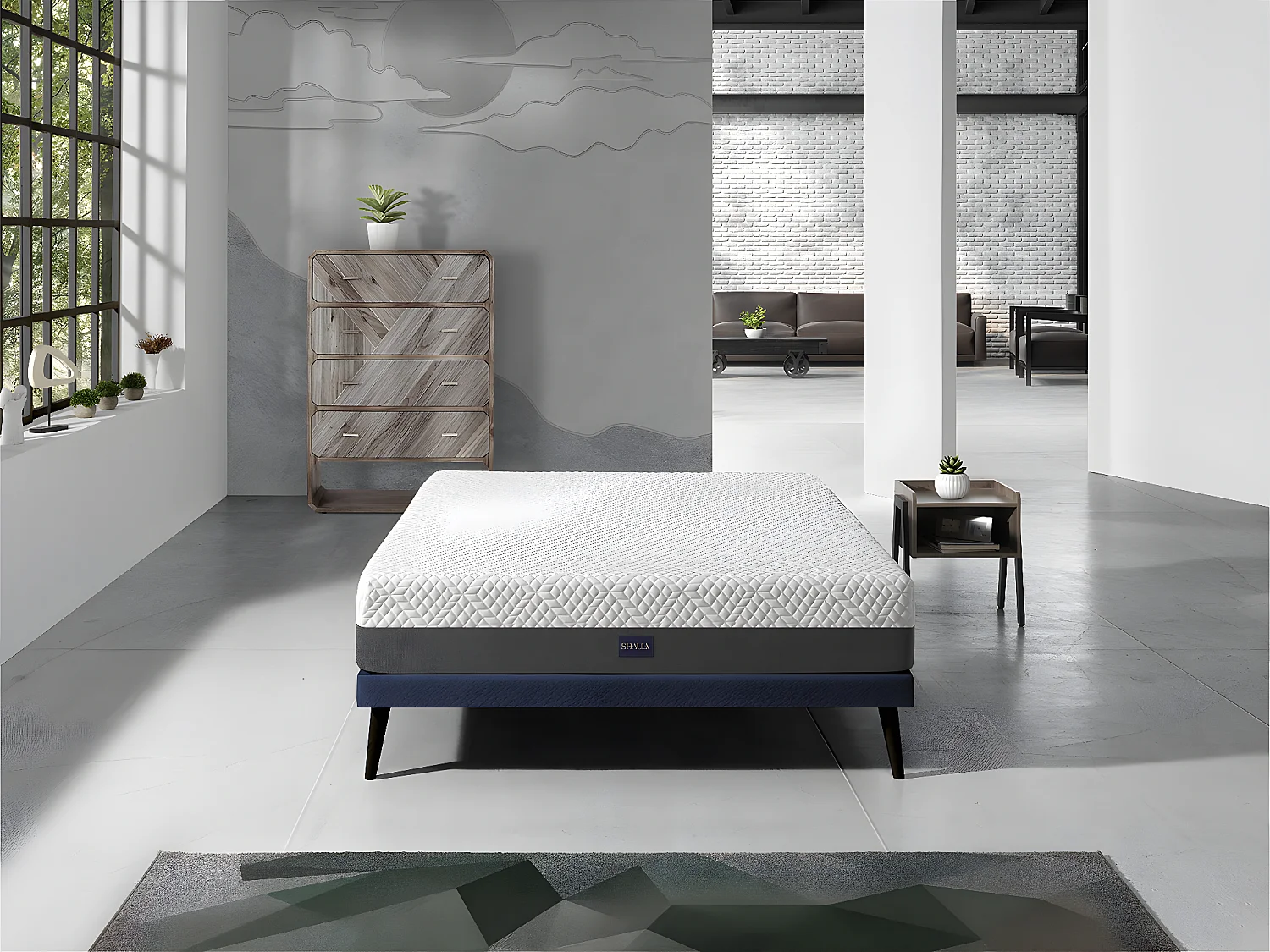 Matelas 135X180 COSMO, Epaisseur 25 CM, Dehoussable, ergonomique, hybride et respirant. Fermeté 3/5 Moyenne