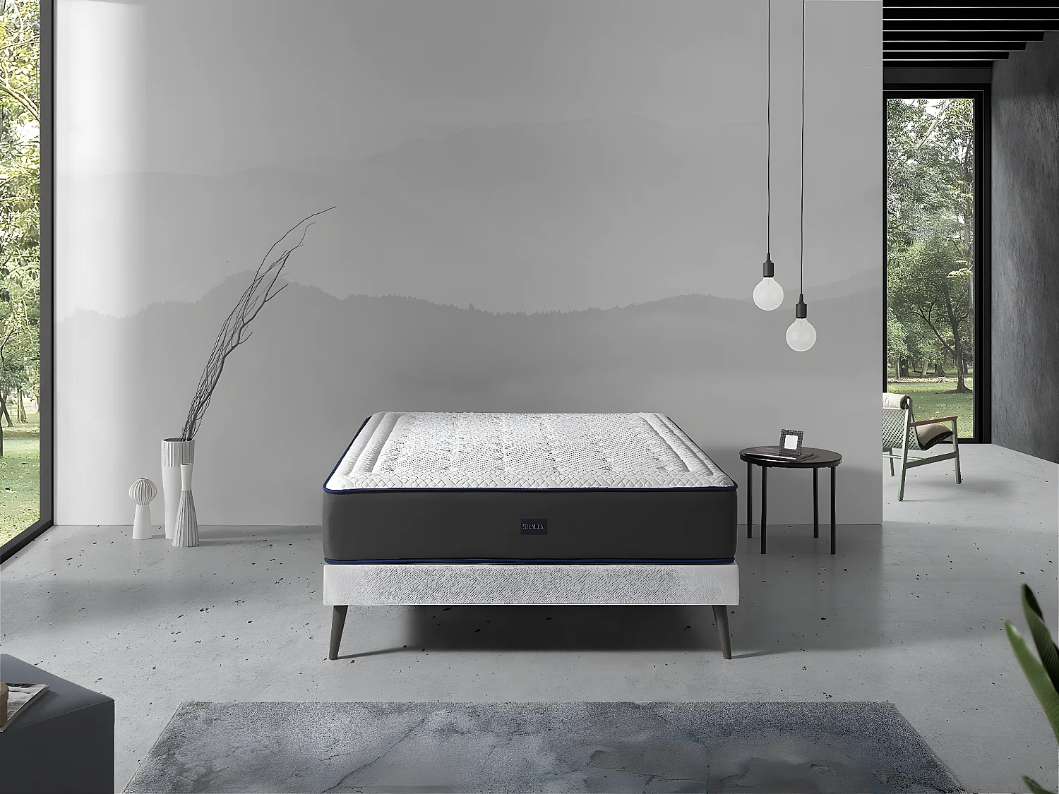 Matelas 180X190 OLYMPO, Epaisseur 30 CM, Moussee a memoire, ergonomique et respirant. Fermeté 3/5 Moyenne