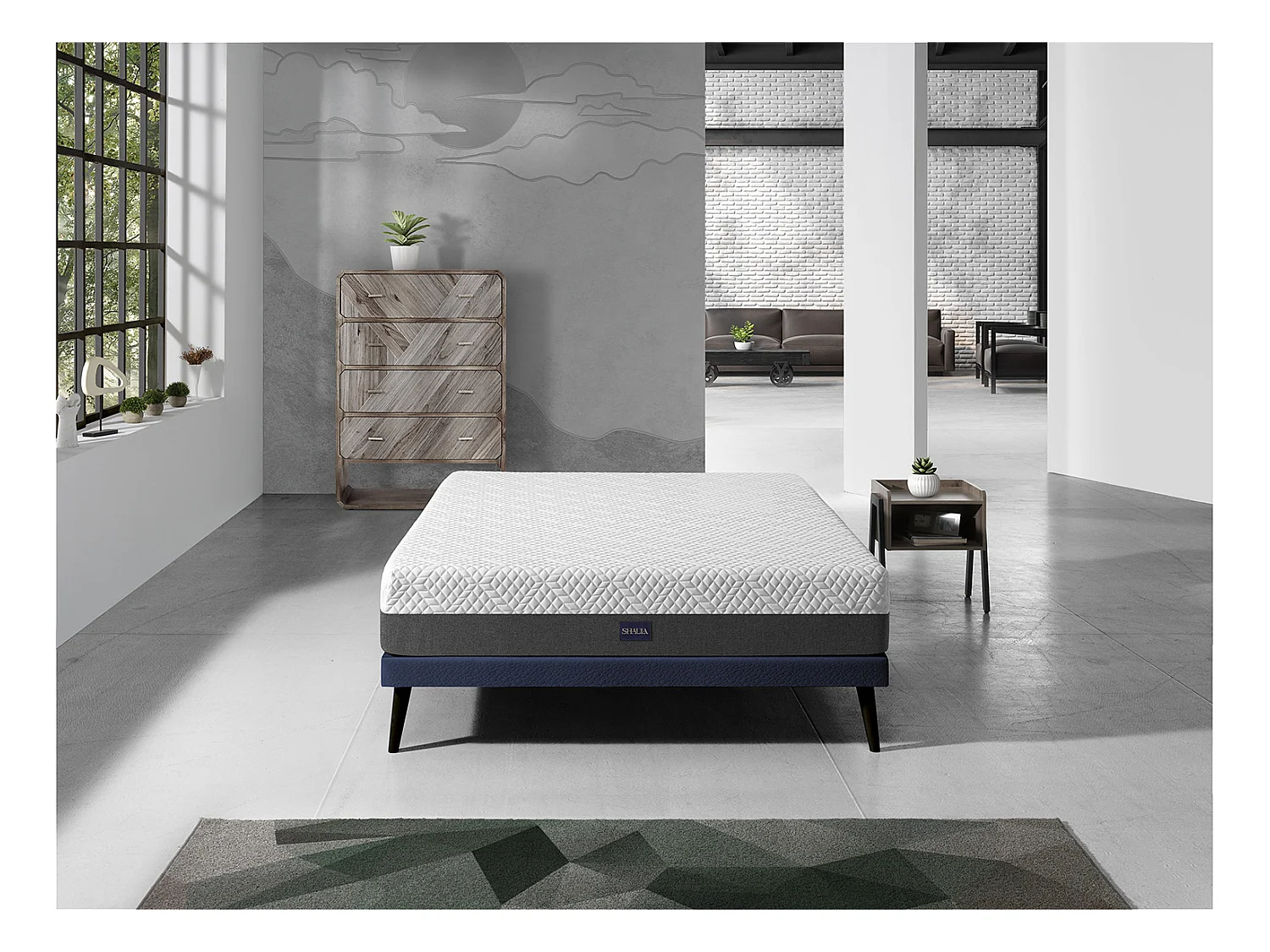 Matelas 105X190 COSMO, Epaisseur 25 CM, Dehoussable, ergonomique, hybride et respirant. Fermeté 3/5 Moyenne