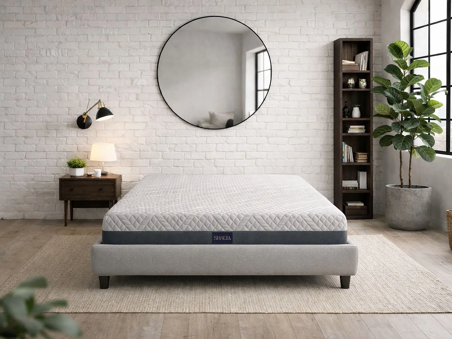 Matelas en mousse SHAULA PLATON 120x200 cm Hauteur 20 cm. Housse amovible