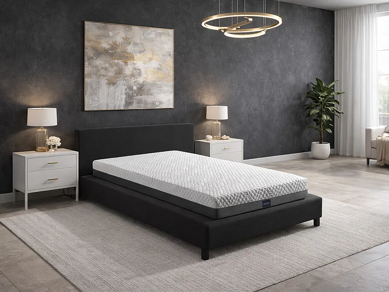 Matelas Juvenil 120X200 PLATON, Epaisseur 20 CM, Dehoussable, Moussee a memoire, ergonomique et respirant. Montessori