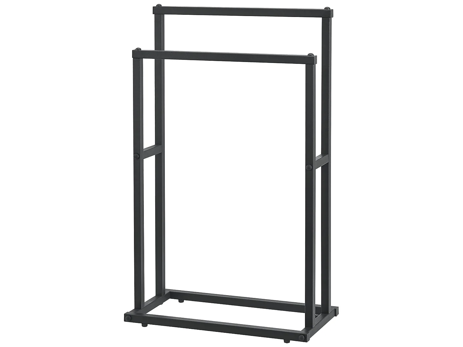 Porte-serviettes Omalo à 2 barres en acier 78 x 48 x 24 cm [en.casa]