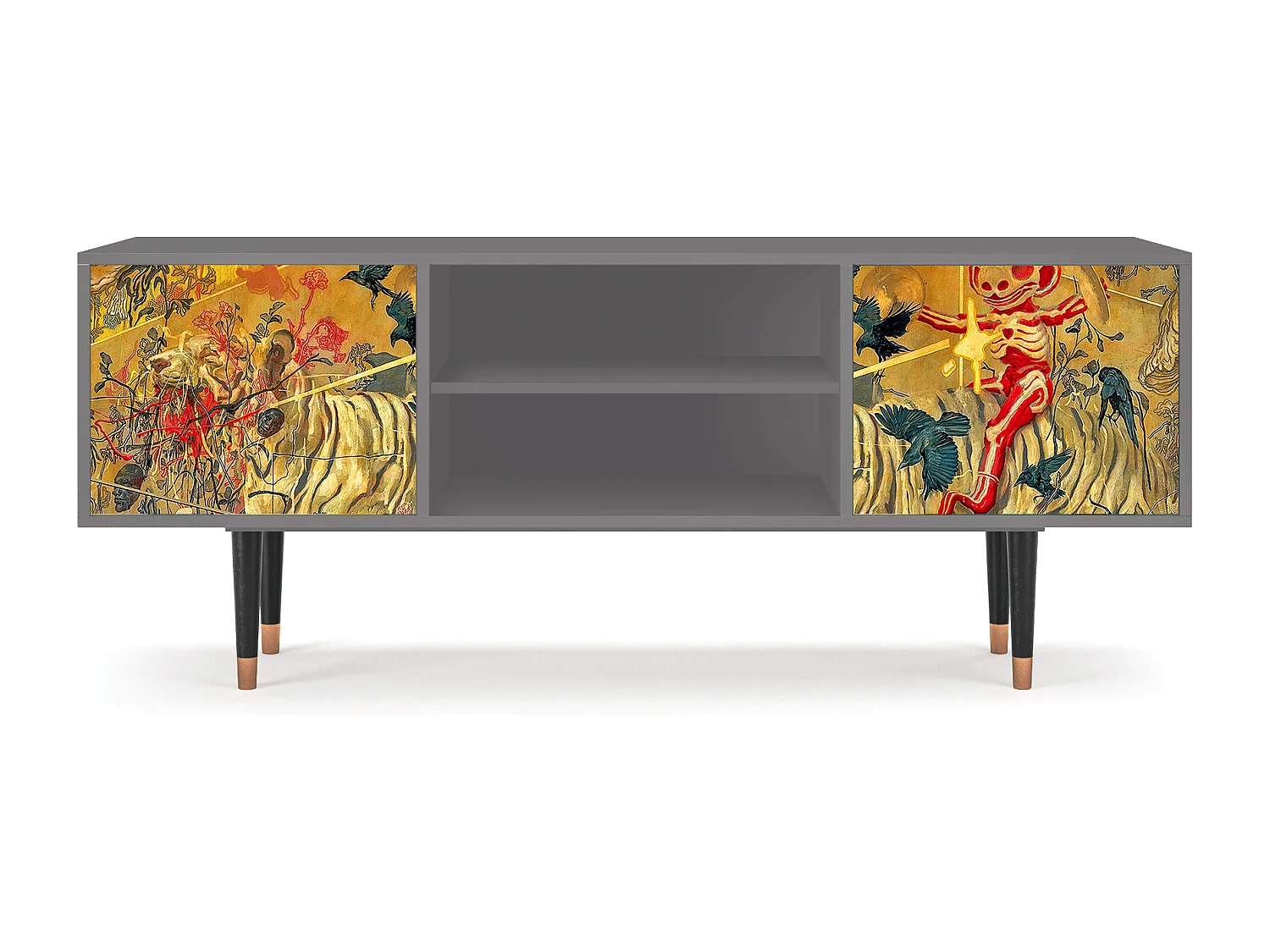 Meuble TV - 170х69х48 cm - T2 - Blood by James Jean, Gris