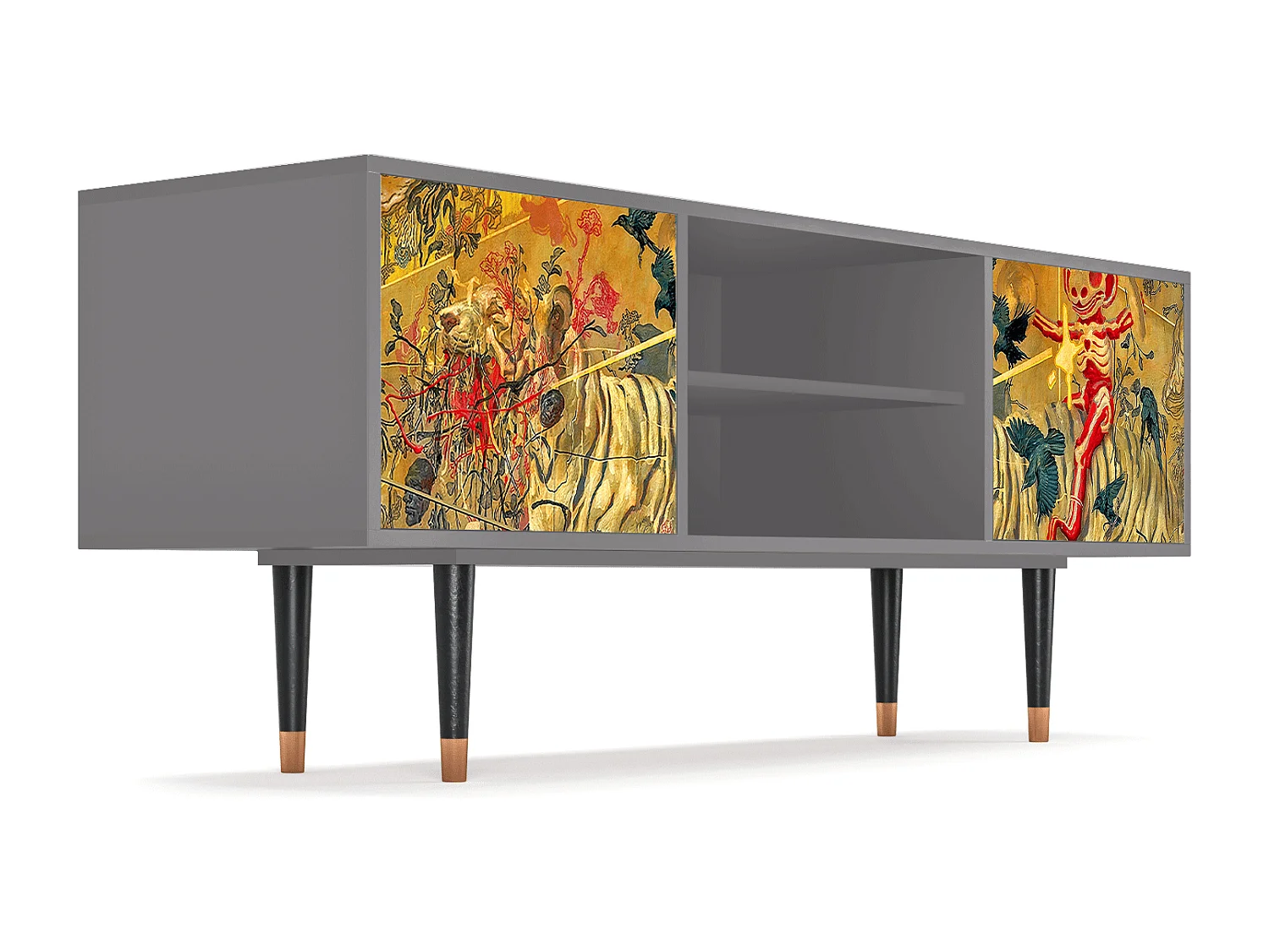 Meuble TV - 170х69х48 cm - T2 - Blood by James Jean, Gris