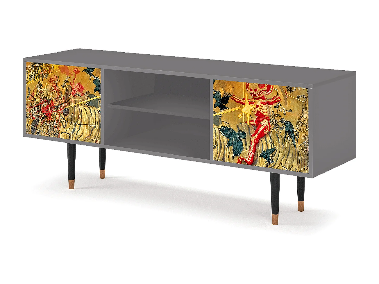 Mobile TV - 170х69х48 cm - T2 - Blood by James Jean, Grigio