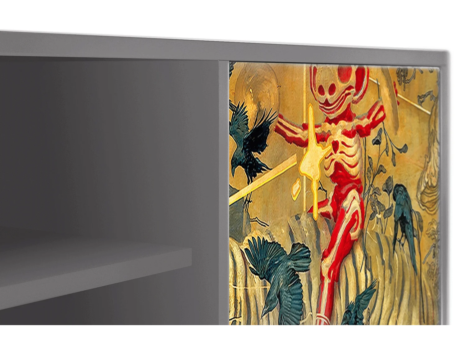 Mobile TV - 170х69х48 cm - T2 - Blood by James Jean, Grigio