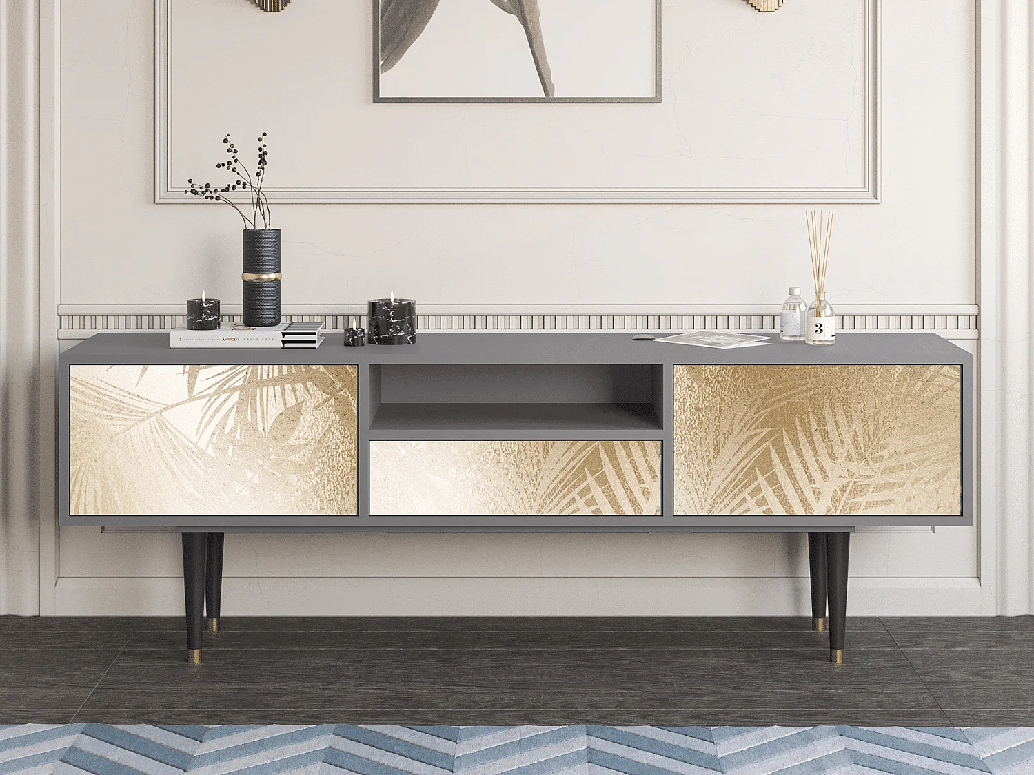 TV-Möbel - 170х59х41 cm - T6 - Plant of the Dessert, Grau