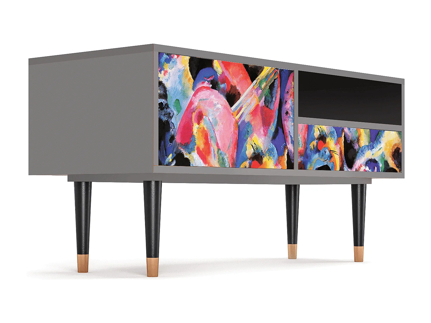 Mobile TV - 115х59х48 cm - T3 - Kandinsky, Grigio