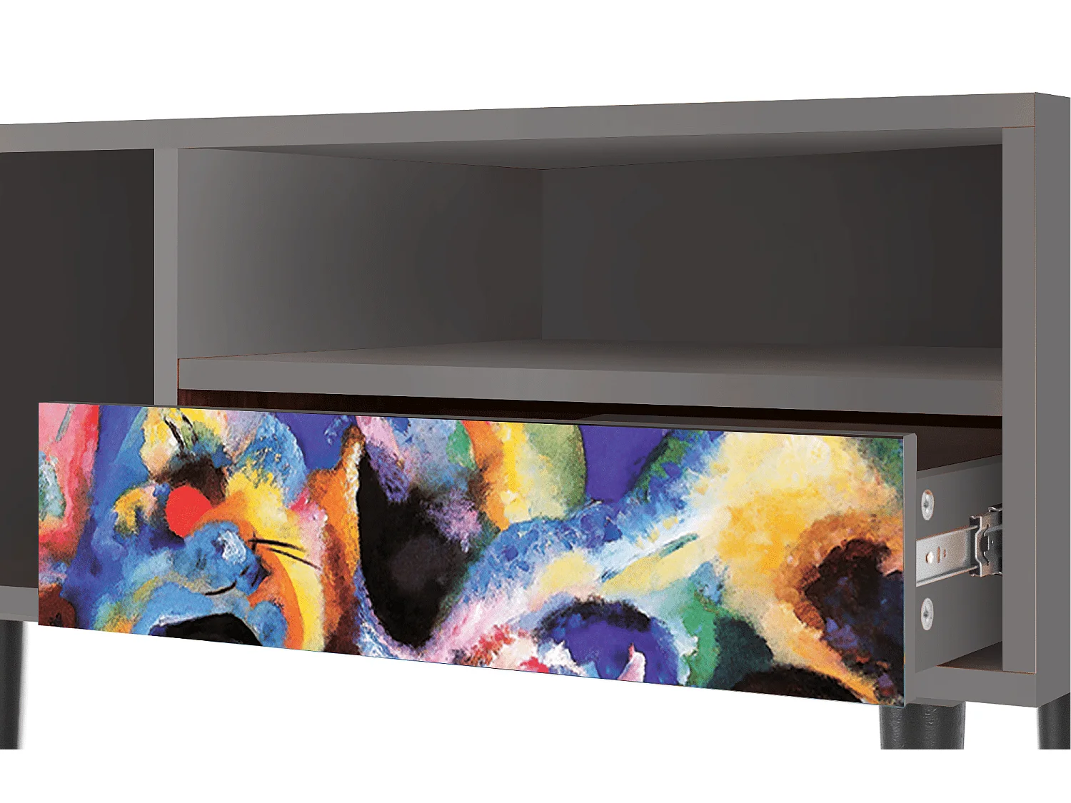 Mobile TV - 115х59х48 cm - T3 - Kandinsky, Grigio