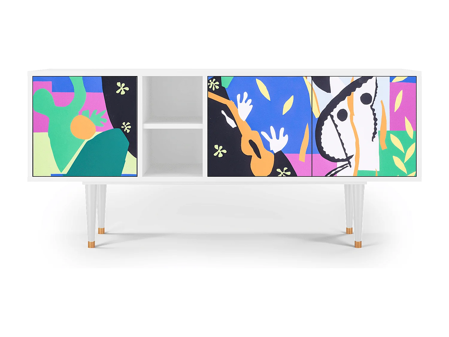 TV-Möbel - 150х69х41 cm - T5 - La Tristesse du Roi, Weiß