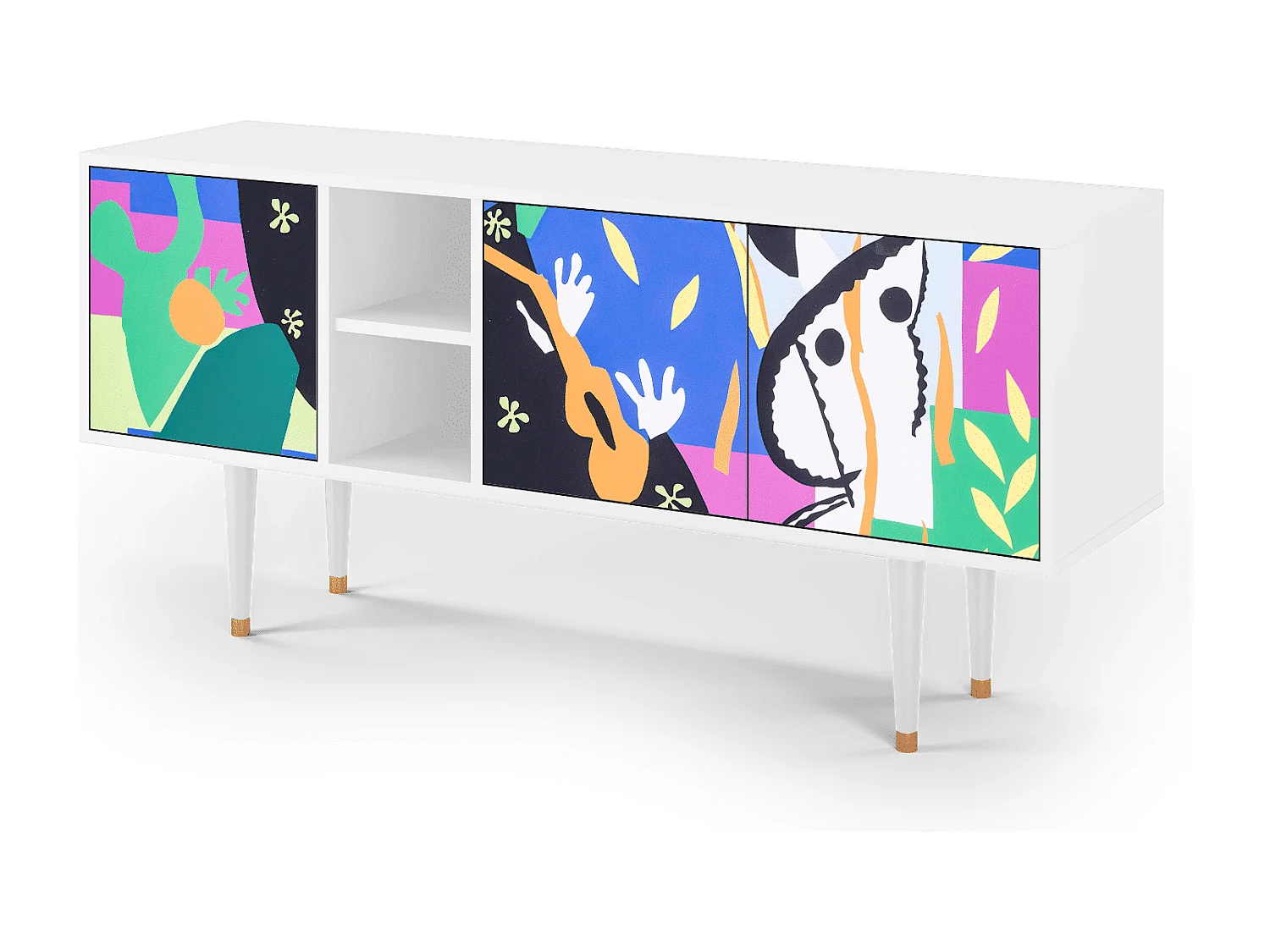 TV-meubel - 150х69х41 cm - T5 - La Tristesse du Roi, Wit