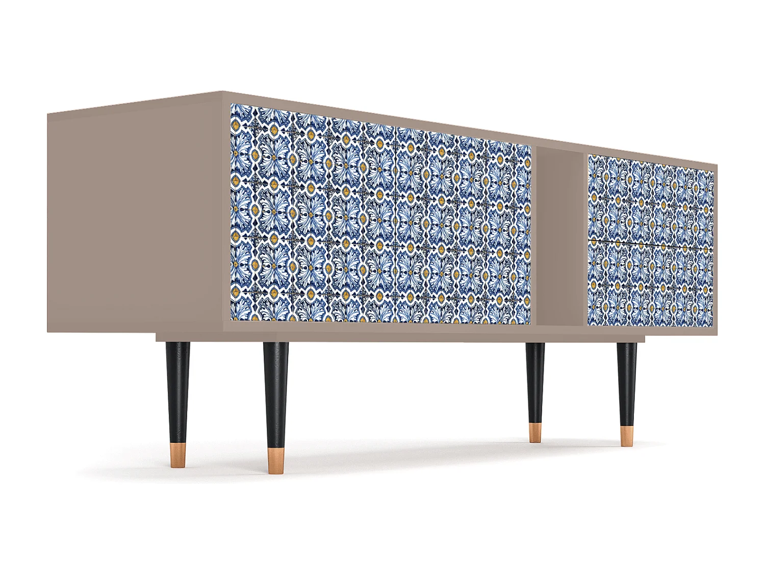 Mueble de TV - 170х69х48 cm - T1 - Lovely Cornflowers, Latte