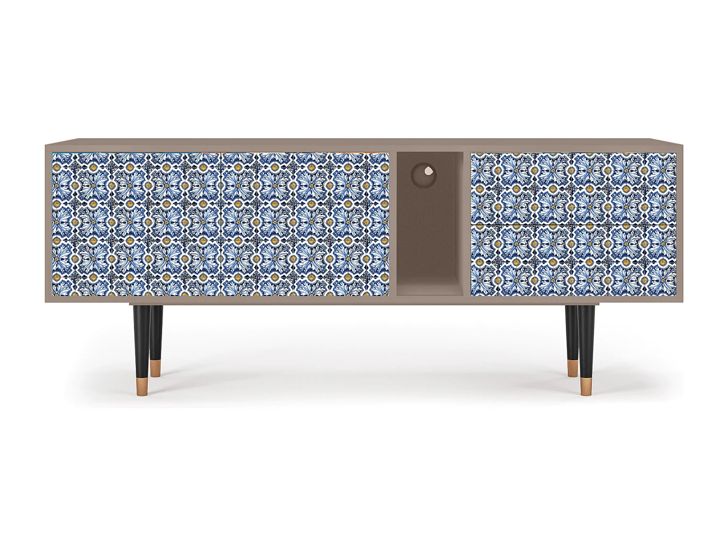 Mobile TV - 170х69х48 cm - T1 - Lovely Cornflowers, Latte