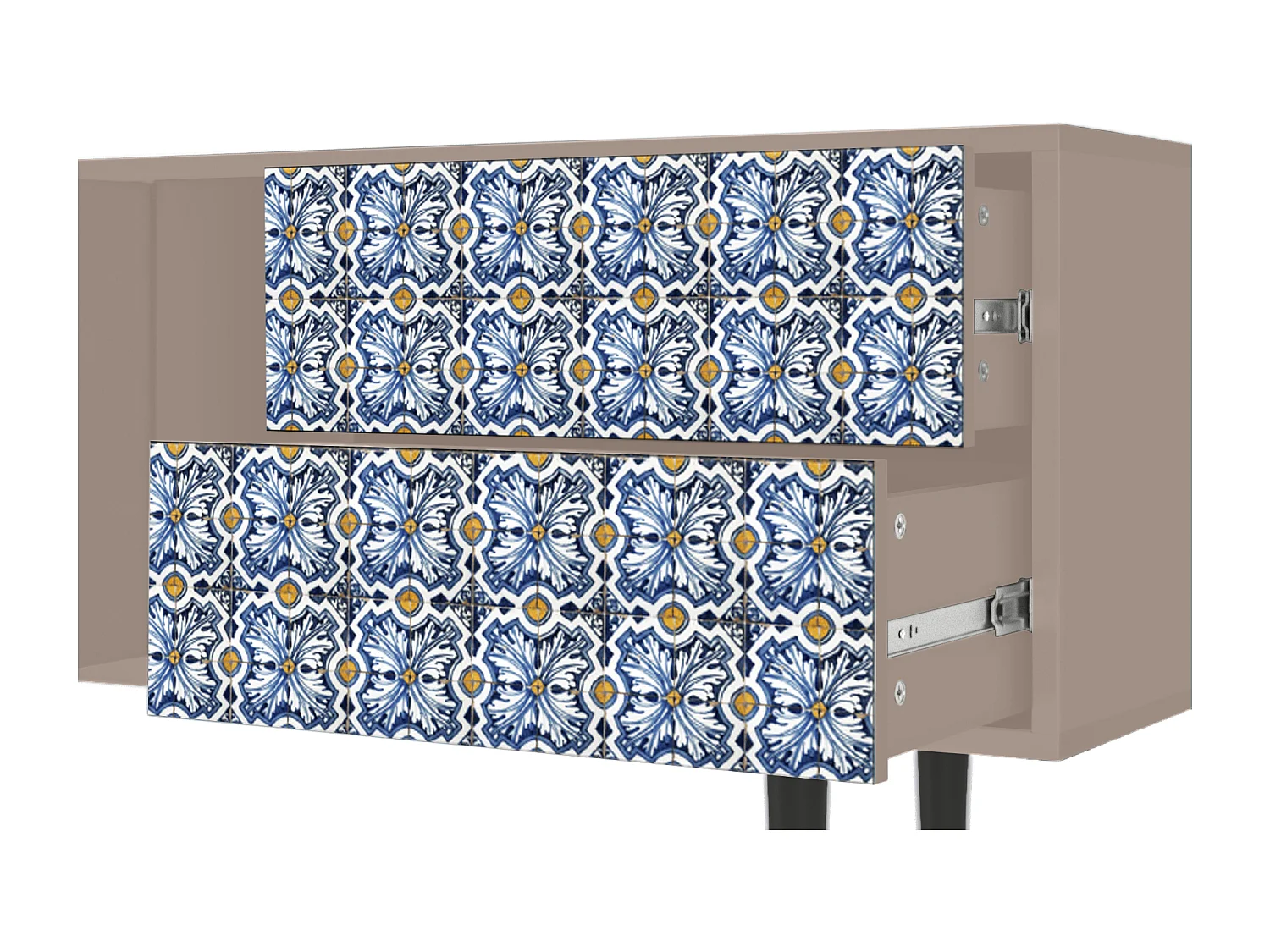 Mobile TV - 170х69х48 cm - T1 - Lovely Cornflowers, Latte