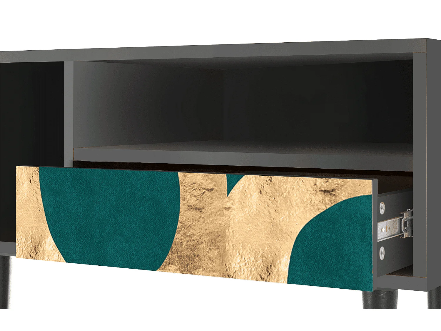 Meuble TV - 115х59х48 cm - T3 - Zircon Sphere, Anthracite