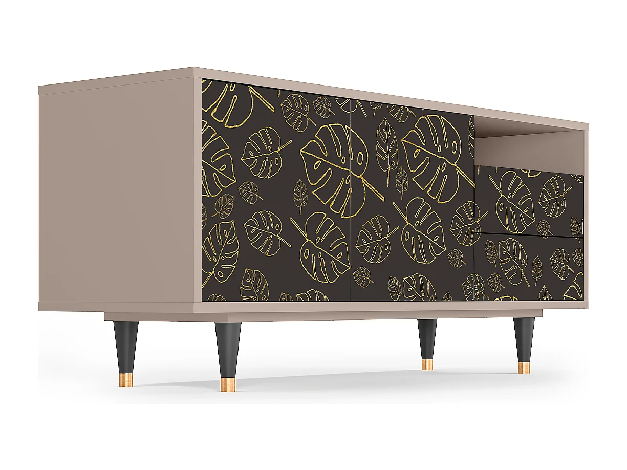 Mueble de TV - 125х56х41 cm - T7 - Fall Of The Leaves, Latte