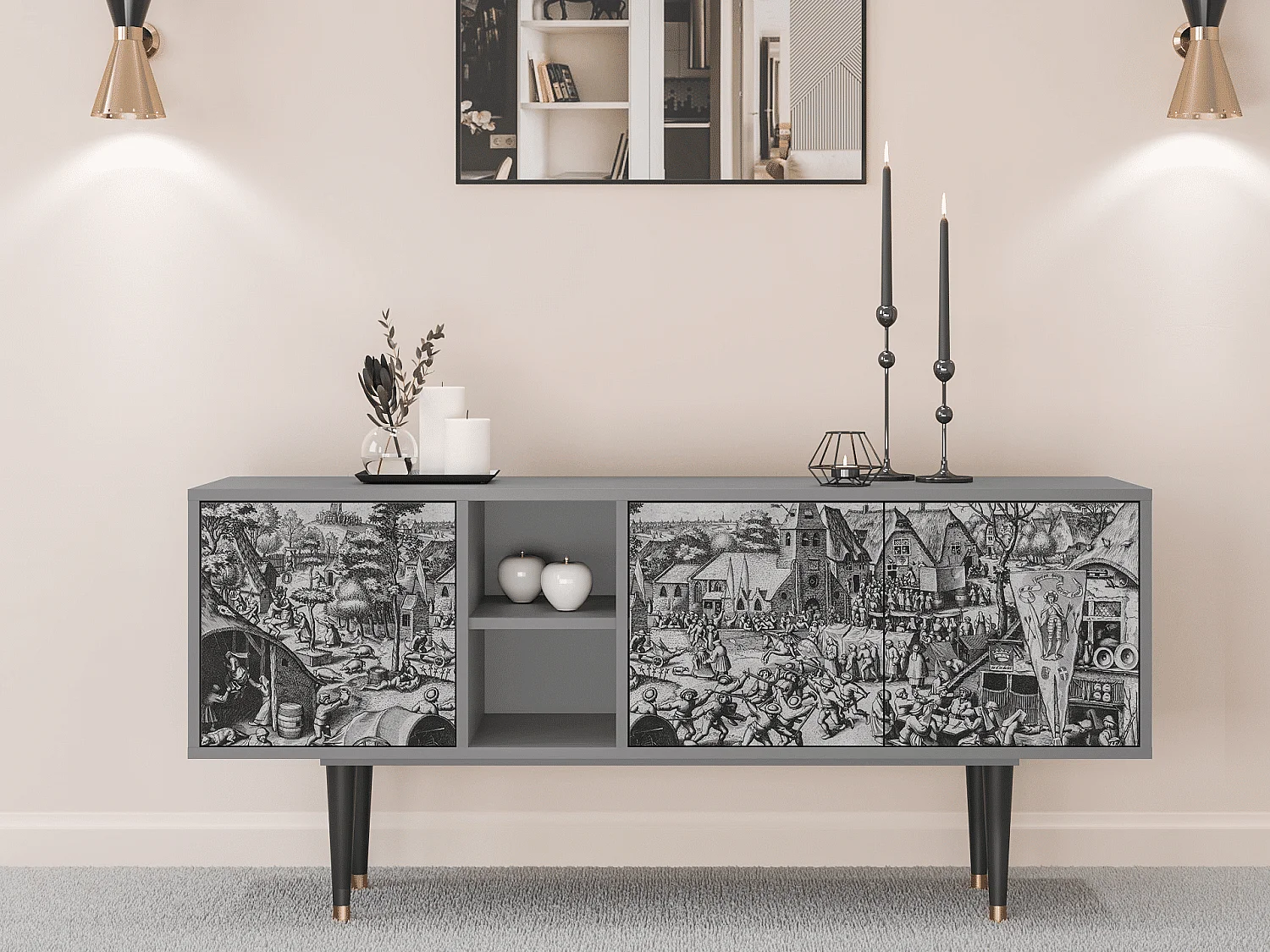 TV-Möbel - 150х69х41 cm - T5 - The Festival of Saint, Grau