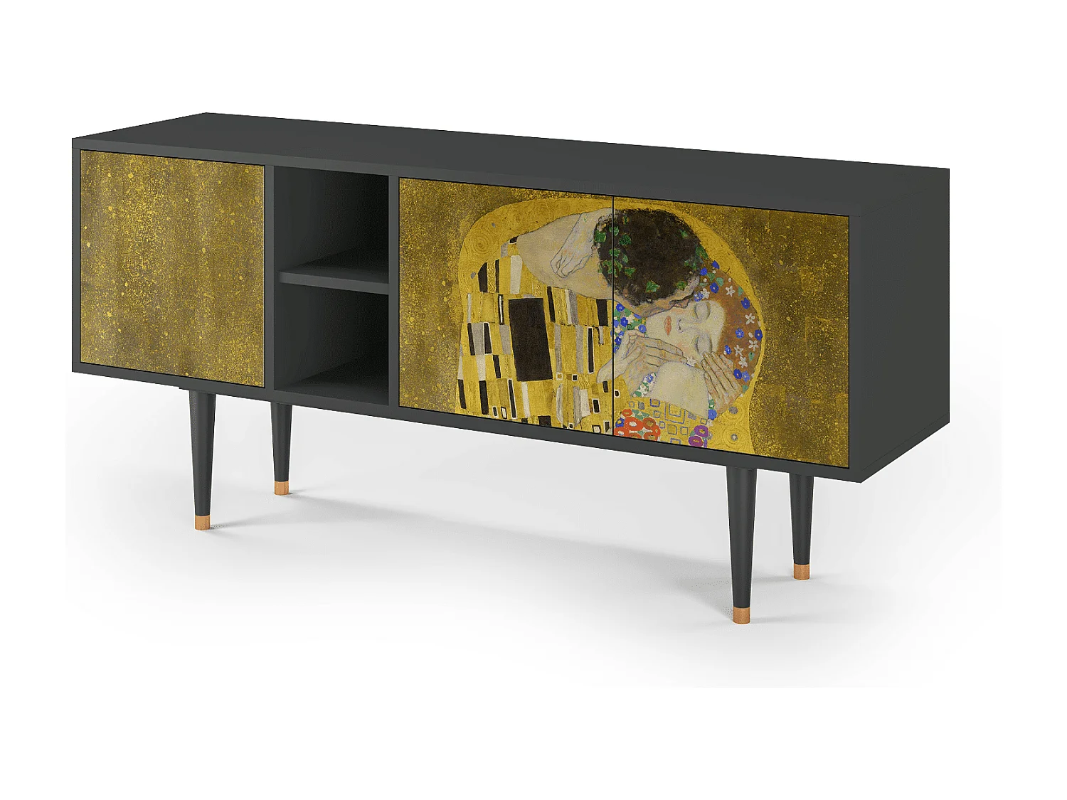 TV-meubel - 150х69х41 cm - T5 - The Kiss by Klimt , Antraciet