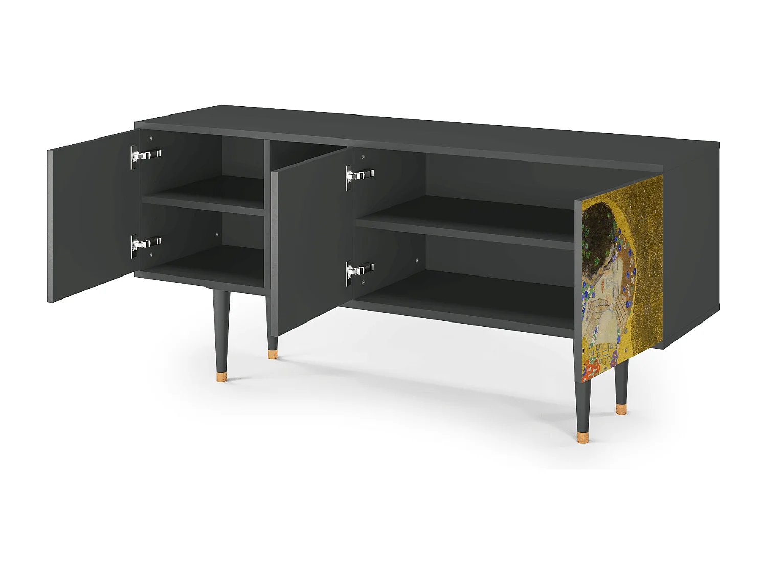 TV-meubel - 150х69х41 cm - T5 - The Kiss by Klimt , Antraciet