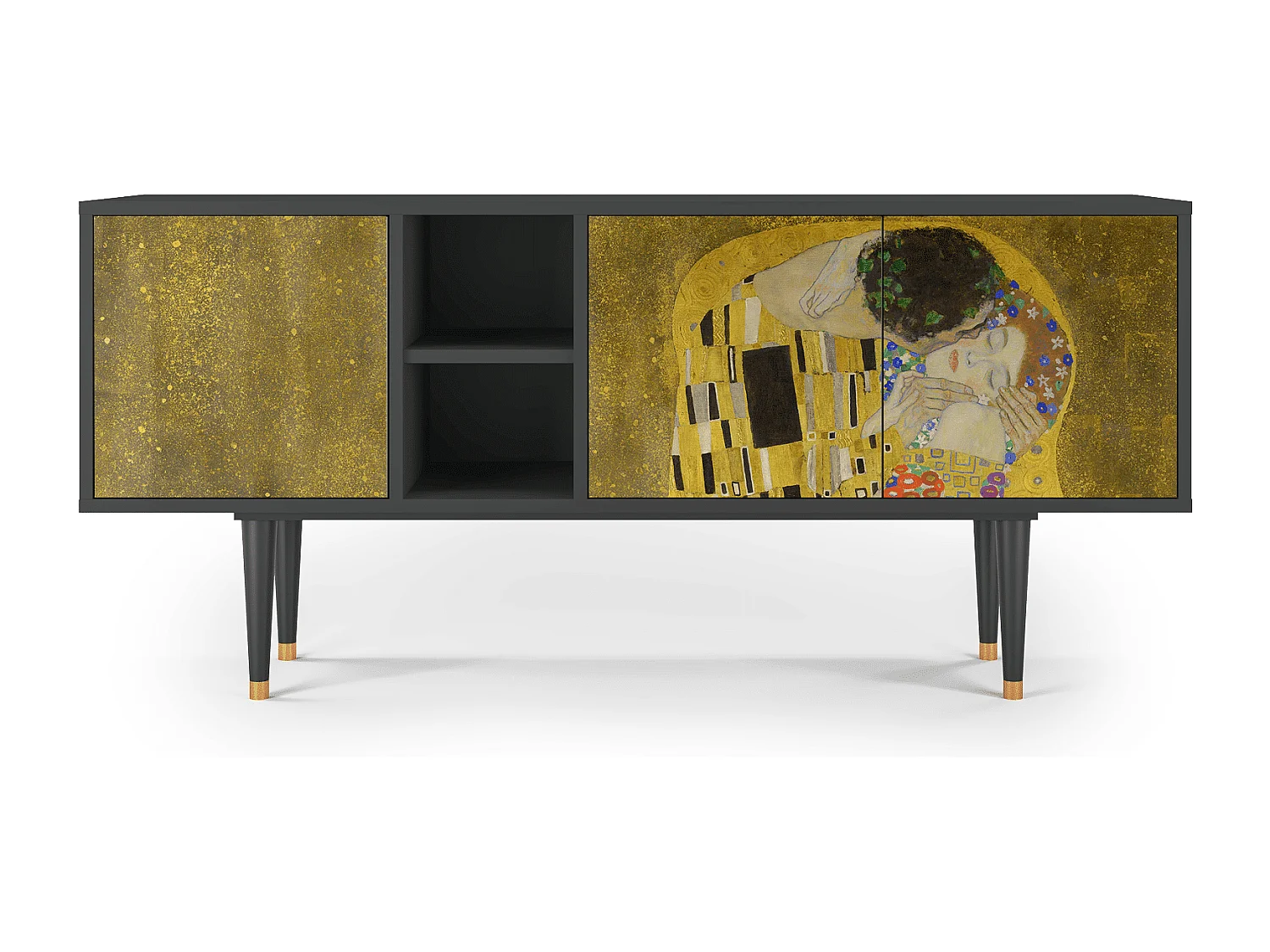 Meuble TV - 150х69х41 cm - T5 - The Kiss by Klimt , Anthracite