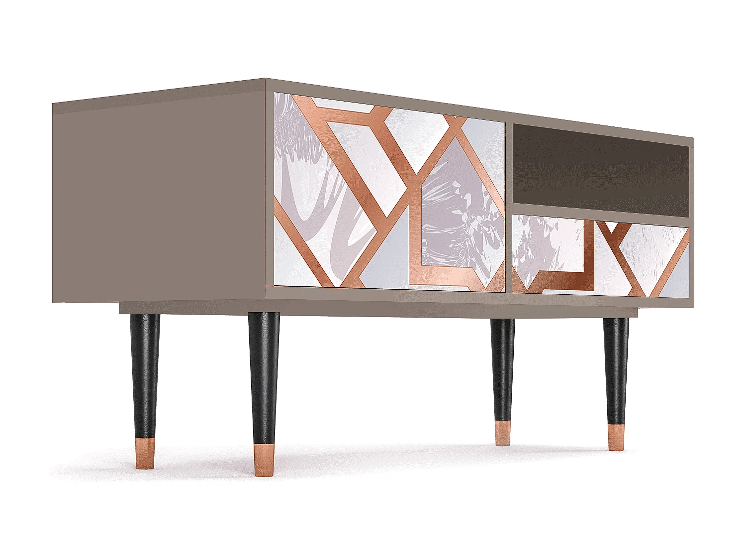 Szafka RTV - 115х59х48 cm - T3 - Pastel Fairytale, Latte