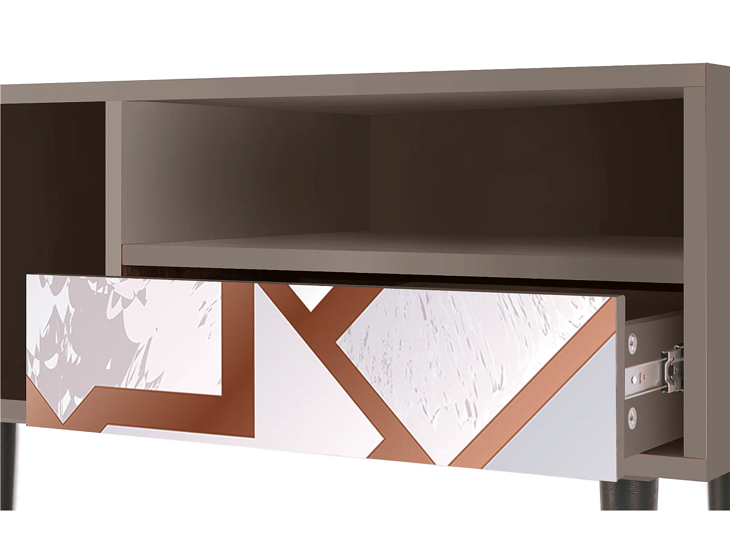 Szafka RTV - 115х59х48 cm - T3 - Pastel Fairytale, Latte