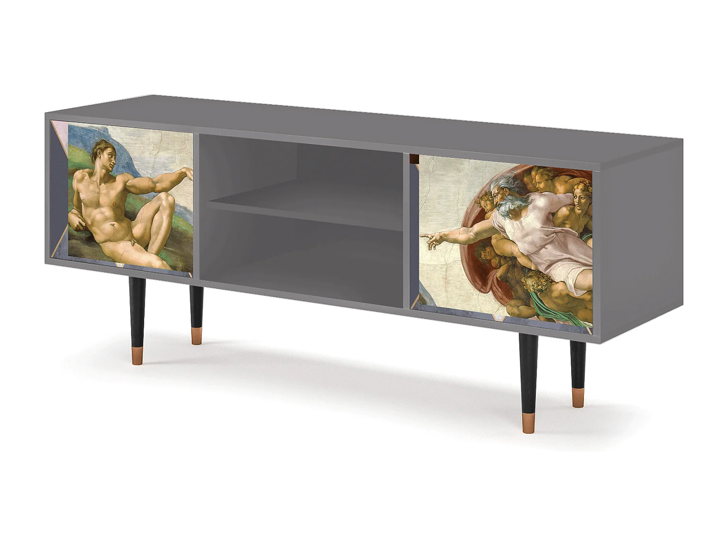 Mueble de TV - 170х69х48 cm - T2 - The Creation of Adam, Cinza