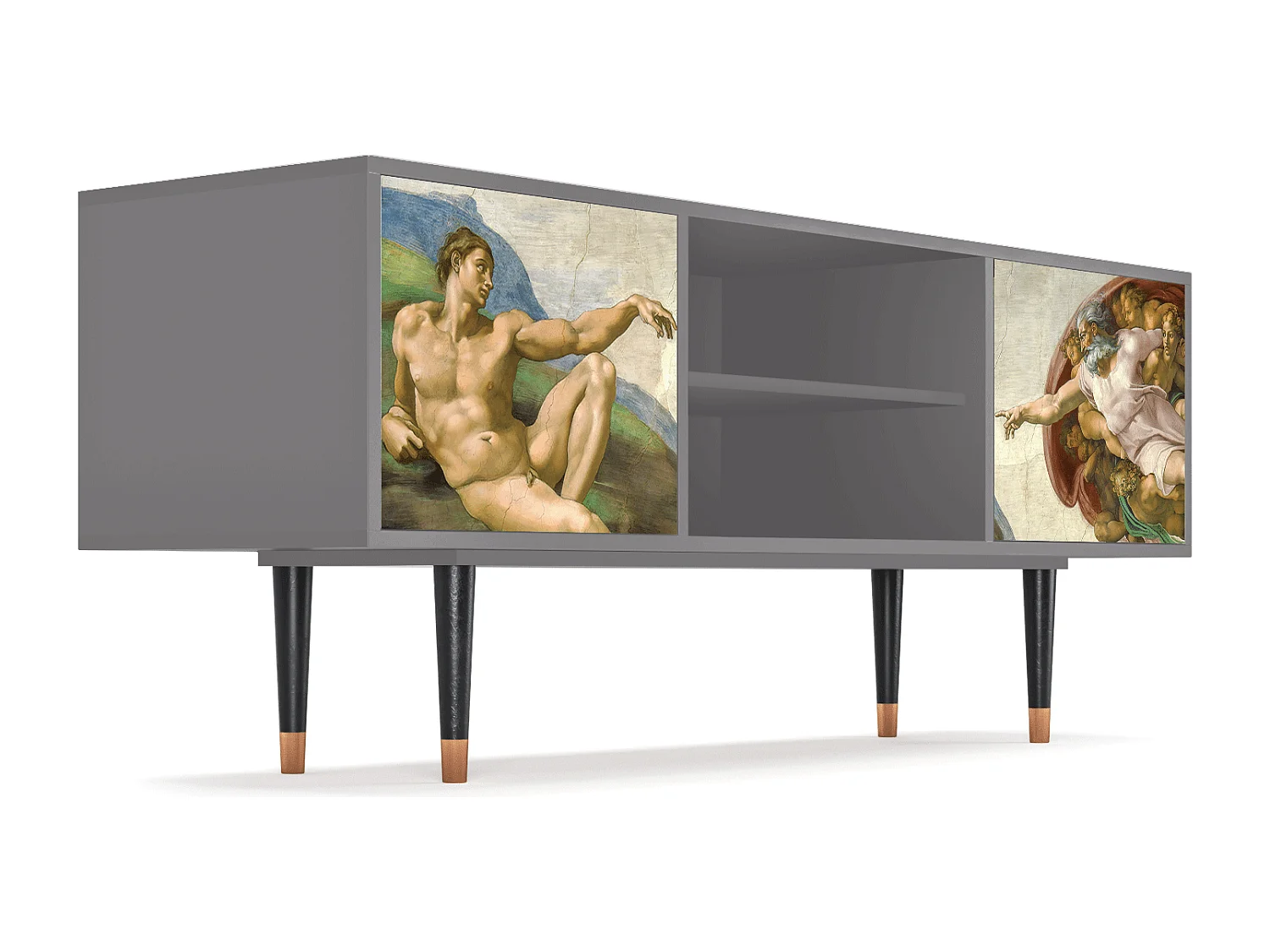 Mueble de TV - 170х69х48 cm - T2 - The Creation of Adam, Cinza
