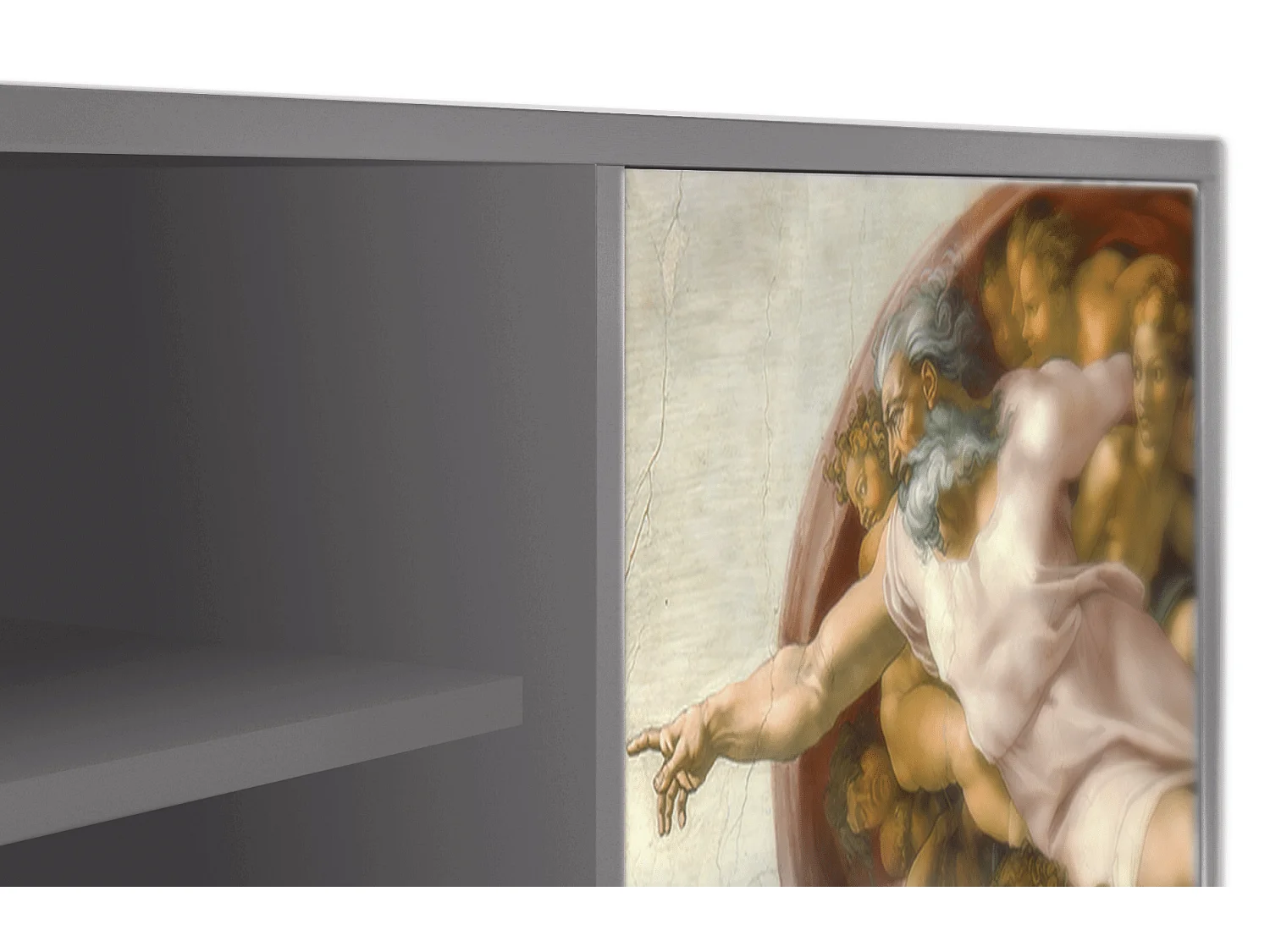 Mueble de TV - 170х69х48 cm - T2 - The Creation of Adam, Cinza